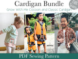 Cardigan Bundle: Cocoon Cardi and Classic Cardi All Size Bundle - PDF Apple Tree Sewing Pattern