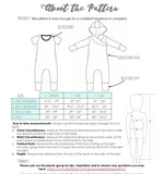 Little Kids Grow On Coverall Style Romper A4 SIZED PAPER - PDF Apple Tree Sewing Pattern