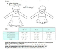 Little Kids Hooded Grow With Me Dress - PDF Sewing Pattern