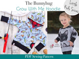 Little Kids Bunnyhug Grow With Me Hoodie - PDF Apple Tree Sewing Pattern
